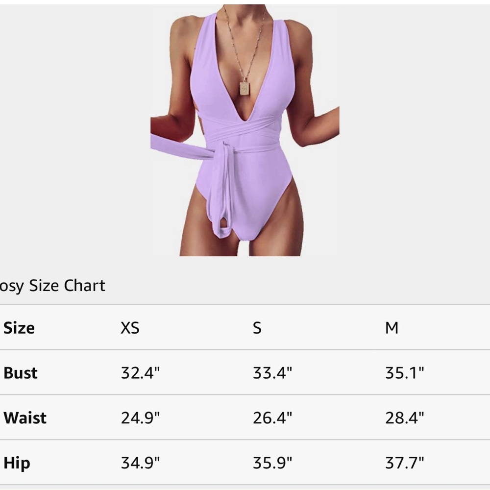 Sexy Pink Tie Criss Cross Plunge One Piece Thong High Cut Brazilian Bathing Suit - Picture 6 of 6
